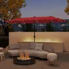 COSTWAY ombrellone doppio 400x200cm, ombrellone da giardino Anteprima dell’immagine prodotto 2