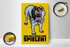 Holzschild Spruch 12x18cm Der will nicht nur spielen Hund Produktbild-Vorschau 3