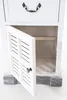 A close-up view of a white wooden cabinet with one door open, revealing the interior. Náhľad obrázku produktu