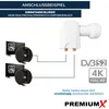 PremiumX Twin LNB PXT-SEW SAT für 2 Teilnehmer DVB-S2 HDTV Produktbild-Vorschau 6