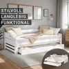 Homestyle4u Denní rozkládací postel 90x200 cm s podnoží Náhled obrázku produktu 3
