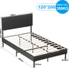 Faziango Polsterbett 120x200 cm Doppelbett in Schwarz - Produktbild-Vorschau 6