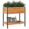 vidaXL Pflanzkübel mit Ablage 80x45x80 cm Massivholz Akazie Produktbild-Vorschau 3