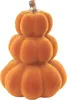 BELIANI Dekorative Figur Kürbis Orange Keramik Samt Produktbild-Vorschau 1