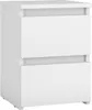 A white bedside table with two drawers. Náhľad obrázku produktu