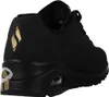 A black SKECHERS Uno Metallic Love shoe for women, shown from the back-left side. Anteprima dell’immagine prodotto