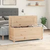 A wooden storage bench is placed in front of a bed in a bedroom setting. Podgląd zdjęcia produktu