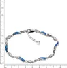F Armband 925/- Sterling Silber 18+3cm weiß synth. Opal Produktbild-Vorschau 2