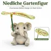 Cartoon Tier Regenschirm Dekofigur aus Harz, Garten- und Produktbild-Vorschau 3