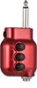 A close-up studio shot of a red mini-preamplifier for a guitar. Voir les images du produit