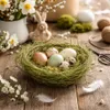 Deko Osternest aus Stroh, Heu oder Mühlenbeckia – Produktbild-Vorschau 6