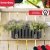 KOTARBAU® Jardinières Extérieure Plastique 38x18x16 cm Gris Voir les images du produit 2