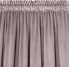 A close-up view of a pink curtain with gathered heading. Podgląd zdjęcia produktu