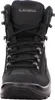 A close-up, front view of a black LOWA hiking boot. Náhľad obrázku produktu