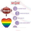 Folienballon American Football Shape braun-weiß 69 x 62 cm Produktbild-Vorschau 7