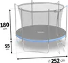 Trampolina ogrodowa 8ft/252cm z siatką wewnętrzną i Náhľad obrázku produktu 5