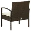 Gartenstuhl mit Kissen Poly Rattan Braun Produktbild-Vorschau 4