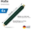 ECENCE Set de 4 fils pour fleurs galvanisés, 0,65mm fil de Voir les images du produit 12