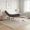 vidaXL Lit électrique réglable, structure blanche, 107 x Voir les images du produit 2