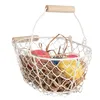 Clayre & Eef Aufbewahrungskorb 20x15x9 cm Weiß Eisen Oval Produktbild-Vorschau 4