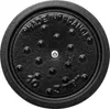 Close-up view of the underside of a black cast iron pot lid. Podgląd zdjęcia produktu