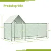 Pollaio Recinto all'aperto Argento 3x1x1,5 m con serratura Anteprima dell’immagine prodotto 2