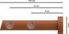 Interdeco Gardinenstange / Vorhangstange Kirschbaum Produktbild-Vorschau 2