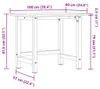 vidaXL Banco da lavoro 100x60x81,5 cm in legno massiccio di Anteprima dell’immagine prodotto 8