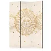 A three-panel room divider with a celestial illustration of the sun and moon. Náhľad obrázku produktu