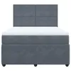 Boxspringbett mit Matratze Dunkelgrau 140x190 cm Samt Produktbild-Vorschau 6