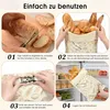 Brotbeutel aus Bienenwachs mit Standboden, 2 Stück Brotsack Produktbild-Vorschau 4