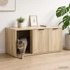 vidaXL Litière pour chat, meuble, finition chêne Sonoma, Voir les images du produit 2