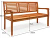 Casaria Panchina da giardino in Legno di Eucalipto Anteprima dell’immagine prodotto 4