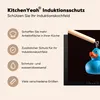 KitchenYeah© Herdabdeckplatte Blaue Bade-Ente auf schwarzem Produktbild-Vorschau 6