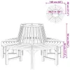 A diagram of a wooden tree bench with dimensions indicated. Produktbild-Vorschau