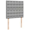 Boxspringbett mit Matratze Hellgrau 90x200 cm Stoff Produktbild-Vorschau 9