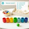 Ulanik dúhové loptičky v pohárikoch Montessori hračka Náhľad obrázku produktu 6