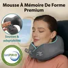 FLOWZOOM COMFY Coussin de voyage memory foam 360°, gris Voir les images du produit 7