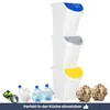 DELUKE® 3er Set Abfallbehälter mit Deckeln - 3x40L Produktbild-Vorschau 6
