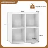 COSTWAY Bücherregal aus Holz, Bücherschrank mit 4 Fächern, Produktbild-Vorschau 3