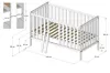 ZEE BAMBI Kaschmir Babybett 140x70 cm Klassisches Produktbild-Vorschau 3