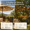 Solar Lichterkette Outdoor 9.5m 50 LEDs, Kristallkugeln, 8 Produktbild-Vorschau 3