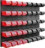 A wall-mounted storage system with multiple bins. Náhled obrázku produktu