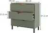 Commode avec tiroirs Vicco Marelle Vert/Artisan 80x81.2cm Voir les images du produit 3