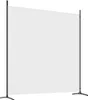 vidaXL 2 tlg. Paravent Weiß 348x180 cm Stoff - Raumteiler - Produktbild-Vorschau 6