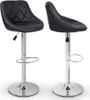 TRESKO 2er Set Barhocker Schwarz Barstuhl 360° Frei Drehbar Produktbild-Vorschau 4