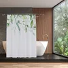 Relaxdays Duschvorhang Pflanzen, Bad Vorhang 180x200, Produktbild-Vorschau 3