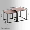 Table basse en bois (set de 2), Table de salon Moderne, Voir les images du produit 8