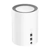 A white cylindrical mesh Wi-Fi system is shown against a white background. Produktbild-Vorschau