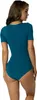 Alkato Damen Kurzarm Body Baumwolle Bodysuit mit Produktbild-Vorschau 3